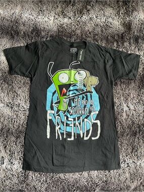 NWT NEW Invader Zim Me And The Squirrel Are Friends”Hot Topic Medium 100% Cotton